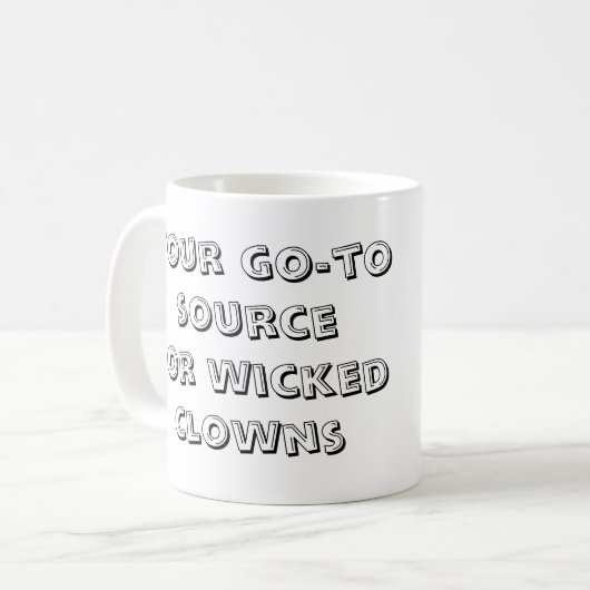 邪悪な邪悪なピエロスカルギフトマグ コーヒーマグカップ (正面左)