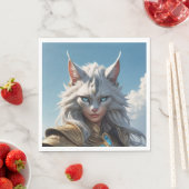 邪悪な青い目の猫 スタンダードランチョンナプキン (インサイチュ)