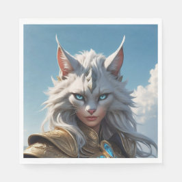 邪悪な青い目の猫 スタンダードランチョンナプキン