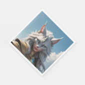 邪悪な青い目の猫 スタンダードランチョンナプキン (角)