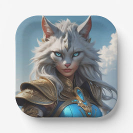 邪悪な青い目の猫 ペーパープレート