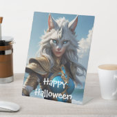 邪悪な青い目の猫 台座サイン (インサイチュ)