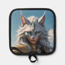 邪悪な青い目の猫 鍋敷き