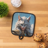 邪悪な青い目の猫 鍋敷き (トップダウン)