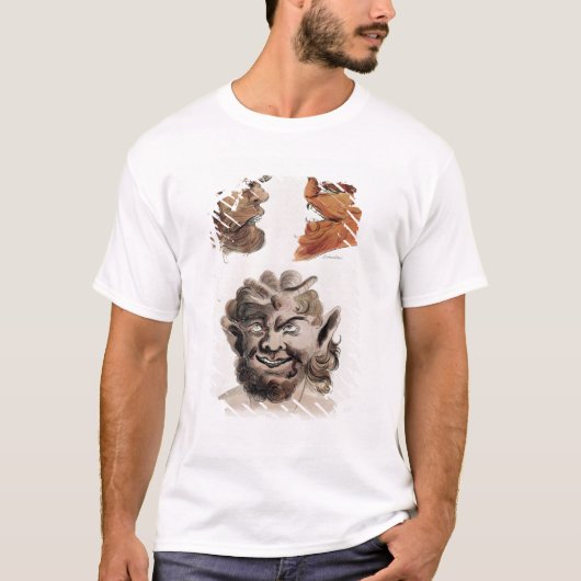 邪悪な鬼の頭部 Tシャツ (正面)