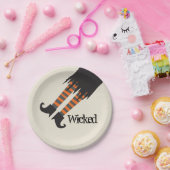 邪悪な魔女おかしいハロウィーン ペーパープレート (パーティー)