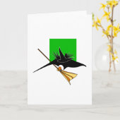 邪悪な魔女がとけた カード (黄色い花)