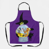 邪悪な魔女のクリスタルボールのハロウィン エプロン (正面)