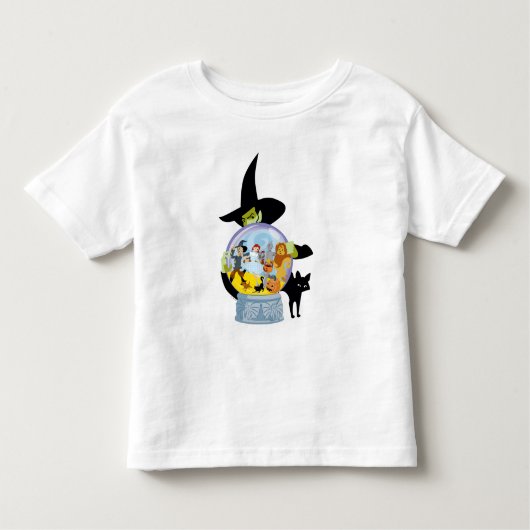 邪悪な魔女のクリスタルボールのハロウィン トドラーTシャツ (正面)