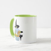 邪悪な魔女のクリスタルボールのハロウィン マグカップ (正面左)