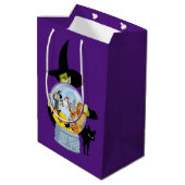 邪悪な魔女のクリスタルボールのハロウィン ミディアムペーパーバッグ (裏面アングル)