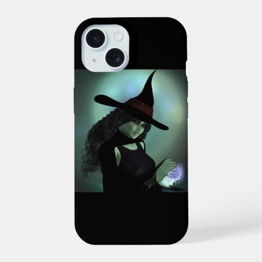邪悪な魔女の呪文かけ iPhone 15ケース (裏面)