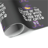 邪悪な魔女の家と猫のパックおもしろい ラッピングペーパー (ロールコーナー)