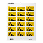 邪悪な魔女シルエットハロウィンアドレス ラベル (フルシート)