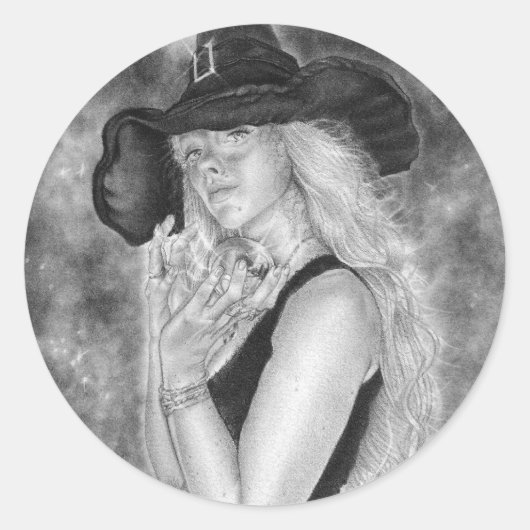 邪悪な魔女シール ラウンドシール (正面)