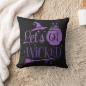 邪悪な魔女ハットブラックハロウィーンを手に入れよう クッション (ブランケット)