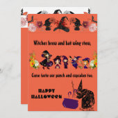 邪悪な魔女パレード大釜ブリューブラックキャッツカード 案内状 (正面/裏面)