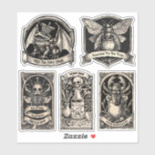 邪悪な魔女パントリーウィザードのポーションボトルラベル シール (シート)