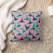 邪悪な魔女ビベピンクグリーン&ブラックウィッチハット クッション (ブランケット)