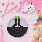 邪悪な魔女ブーツパーソナライズされたハローウィンパーティ ペーパープレート (パーティー)