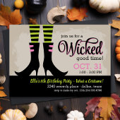 邪悪な魔女子供の誕生日衣装パーティー 招待状