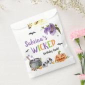 邪悪な魔女猫ハロウィーン誕生日パーティー、任意の年齢 フェイバーバッグ (封をした状態)