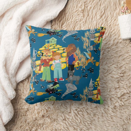 邪悪な魔女、かかしとライオンのパターン クッション (ブランケット)