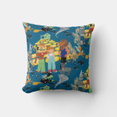 邪悪な魔女、かかしとライオンのパターン クッション (正面)