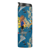 邪悪な魔女、かかしとライオンのパターン タンブラー (回転右)