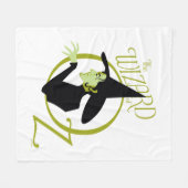 邪悪な魔女™オズ™ロゴのウィザード フリースブランケット (正面(横))