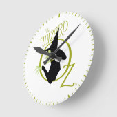 邪悪な魔女™オズ™ロゴのウィザード ラウンド壁時計 (傾斜)