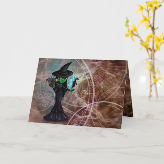 邪悪な魔女 カード (黄色い花)