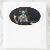 邪悪な魔法 楕円形シール (バッグ)