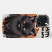 邪悪な黒猫のスマホケース iPhoneケース (裏面横)