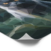 邪悪な黒猫のピクセル写真 ポスター (角)