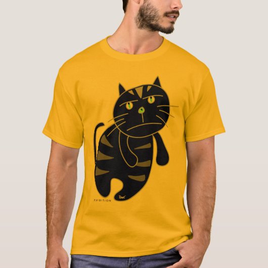 邪悪な黒猫のTシャツ Tシャツ (正面)