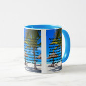 邪悪な2トーンマグカップに対する保護祈りの言葉 マグカップ (正面右)