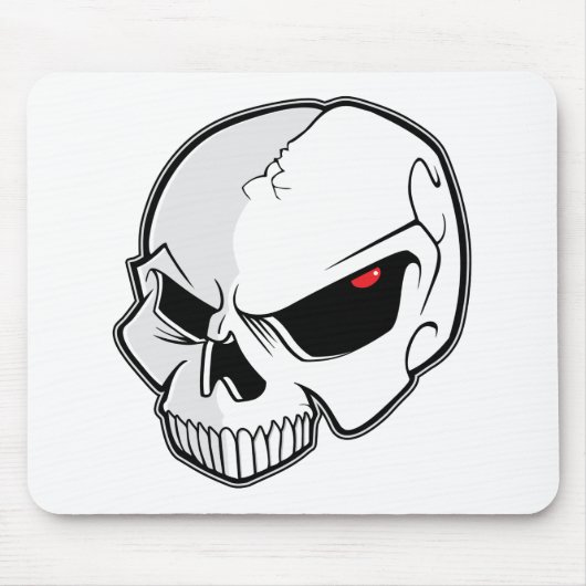 邪悪なBlood Red眼球のスカル マウスパッド (正面)