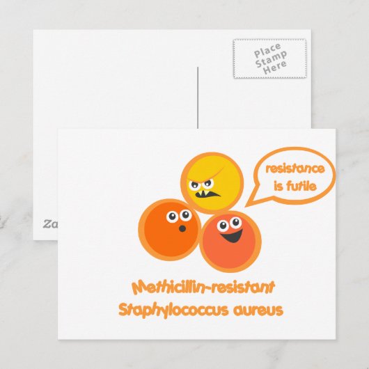邪悪なMRSA ポストカード (正面/裏面)