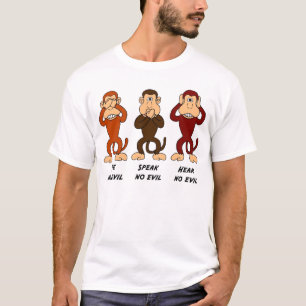 邪悪なTシャツを聞いてはいけないことを話すためにことを見て下さい Tシャツ