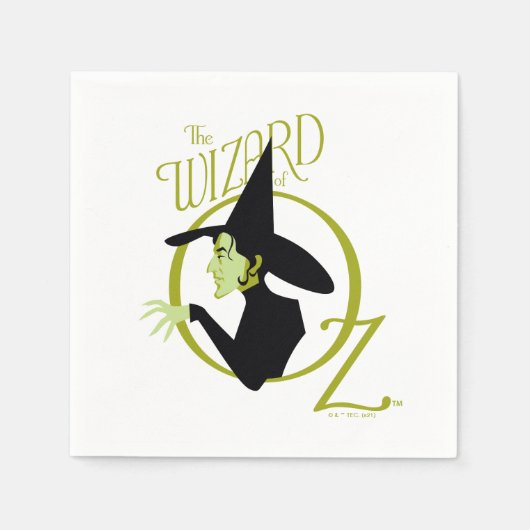 邪悪なWitch™ The Wizard of Oz™ロゴ スタンダードカクテルナプキン (正面)