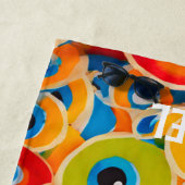 邪眼カラーのカラフルビーチタオル ビーチタオル (インサイチュ)