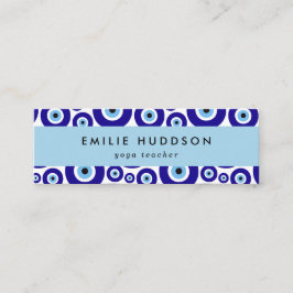 邪眼模様、ギリシャの目、ナザール、ヨガの先生 スキニー名刺