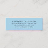 邪眼模様、ギリシャの目、ナザール、ヨガの先生 スキニー名刺 (裏面)