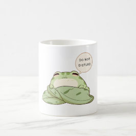 邪魔しないでください カエル 眠い かわいい デザイン コーヒーマグカップ