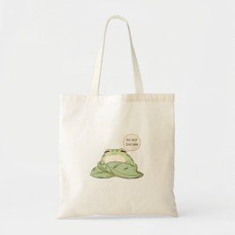 邪魔しないでください カエル 眠い かわいい デザイン トートバッグ