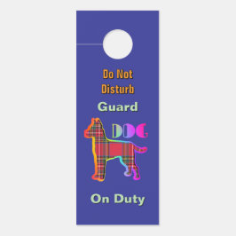 邪魔しないでください / ノックしてください / 守衛犬の任務 青 ドアノブサイン