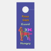 邪魔しないでください / ノックしてください / 守衛犬の任務 青 ドアノブサイン (裏面)