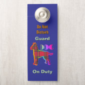 邪魔しないでください / ノックしてください / 守衛犬の任務 青 ドアノブサイン (ノブ)