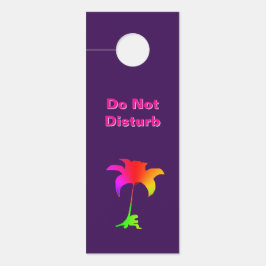邪魔しない/お願いフローラ紫 ドアノブサイン